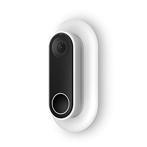 Nest Hello Wall Plate, Hard ABS Plastic Wall Plate Bracket Cover for Nest Hello Doorbell by KASMOTION, Compatible with Adjustable Wedge (White)