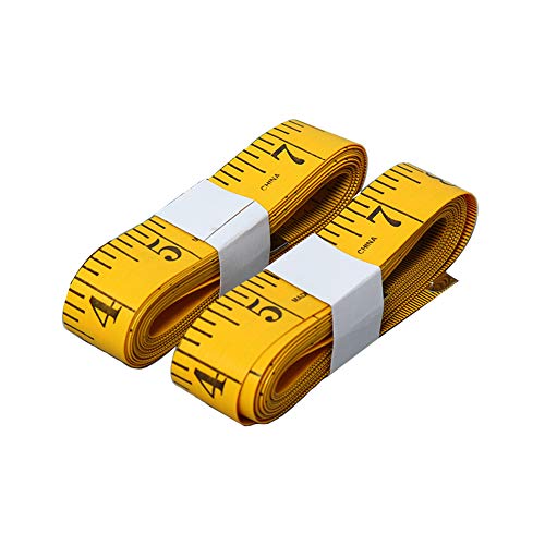 Book Cover SumVibe 120 Inches/300cm Soft Tape Measure,Pocket Measuring Tape for Sewing Tailor Cloth Body Medical Measurement,Yellow 2-Pack