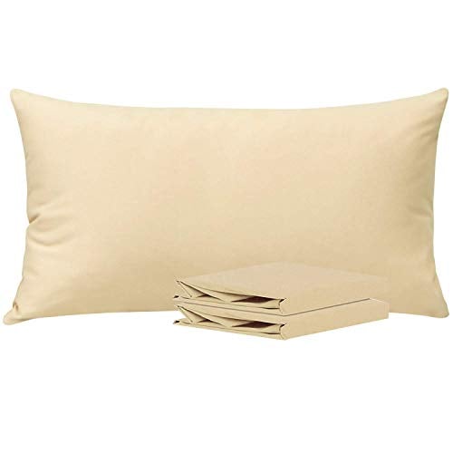 Book Cover NTBAY King Pillowcases, Set of 2, 100% Brushed Microfiber, Soft and Cozy, Wrinkle, Fade, Stain Resistant, with Envelope Closure, Khaki