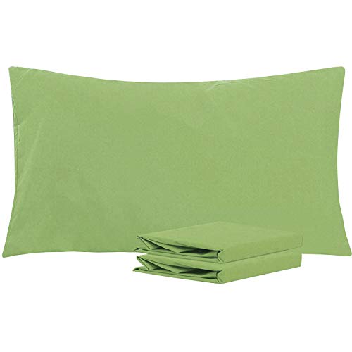 NTBAY King Pillowcases Set of 2, 100% Brushed Microfiber, Soft and Cozy, Wrinkle, Fade, Stain Resistant with Envelope Closure, 20"x 36", Sage Green