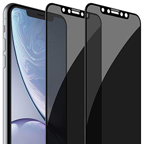FlexGear Privacy Screen Protector for iPhone 11/ iPhone XR [Full Coverage] Tempered Glass (2-Pack)
