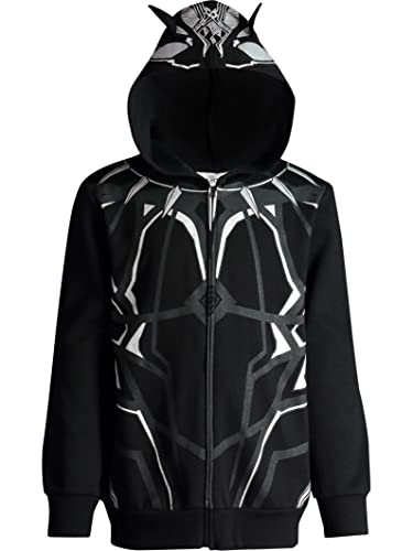 Book Cover Marvel Avengers Black Panther Big Boys Cosplay Zip Up Hoodie 10