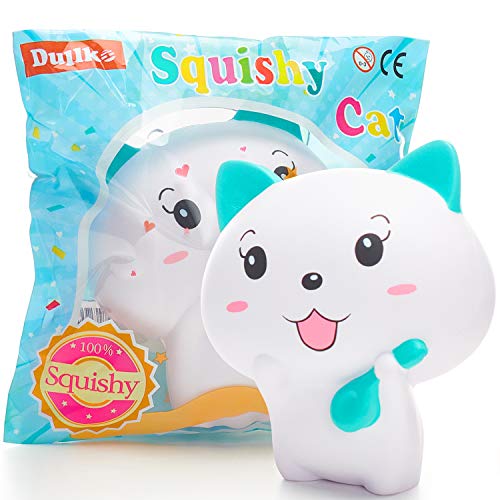 Book Cover Squishies Cat Squishy Toys for Kids - Newest - Jumbo Squishies Slow Rising - Animal Squishys Stress Relief Toys - Super Soft and Slow - Kawaii Squishies - Fruit Scented Toy - Party Favors for Kids