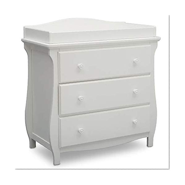 Book Cover Delta Children Lancaster 3 Drawer Dresser with Changing Top, Bianca White