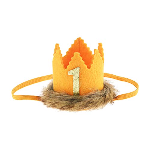 Book Cover Wild One Baby Crown, Where The Wild Things are Party Supplies Crown for Baby First Birthday Decors (Yellow)