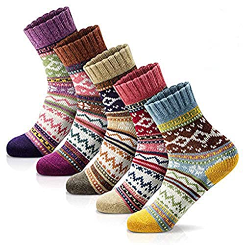 Book Cover Women's Winter Socks Gift Box Free Size Thick Wool Soft Warm Casual Socks for Women Socks Christmas Gifts