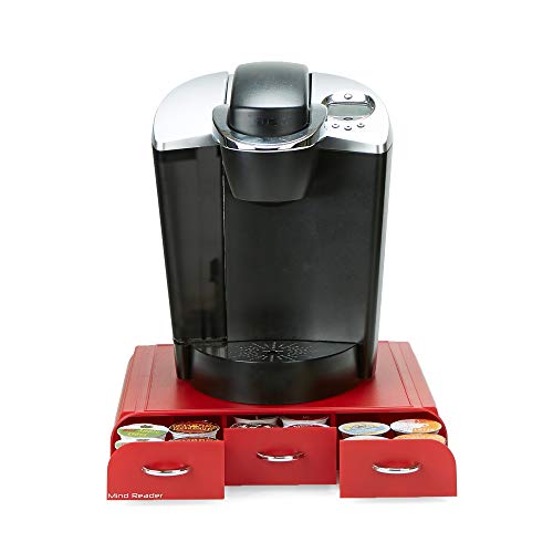Mind Reader REDCUP 36 Capacity K-Cup, Dolce Gusto, CBTL, Verismo, Single Serve Coffee Pod Holder Drawer, Red, One Size, 2