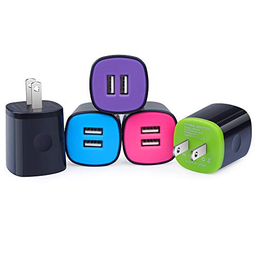 Wall Charger Plug, Charging Block, Cebkit 5 Pack 2.1A USB Wall Adapter Port Quick Charging Box Base Compatible for Samsung Galaxy S9/S8/S6 S7 Edge, iPhone X/8/7/6S Plus, iPad, LG,Kindle,Android Phone