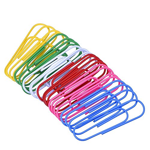 Super Large Paper Clips, ANSTER 42 Pack 4 Inch Assorted Color Jumbo Paper Clip Holder, Multicolored Giant Big Sheet Holder for Files, Papers, Office Supply (10 cm)