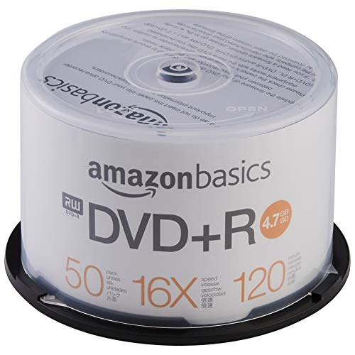 Amazon Basics 4.7 GB blank 16x DVD+R - 50 Pack Spindle