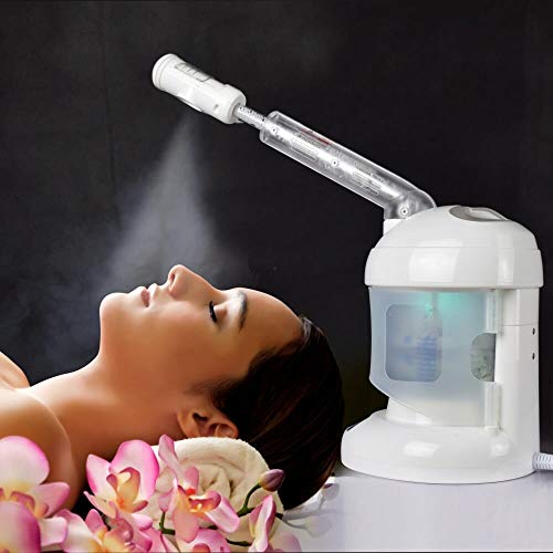 Book Cover Facial Steamer, with Extendable Arm Ozone Table Top Mini Spa Face Steamer Design For Personal Care Use At Home or Salon, White
