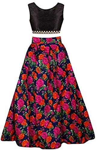 Generic Women's Marutinandan Nx Art Silk Ghaghra Choli (m005, Blue, Free Size)