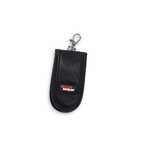 Picture Keeper USB Flash Drive Key Chain Holder with Anti-shock and Water-Resistant Material, 2-Drive Capacity, Easy Clip Key Chain (Black)