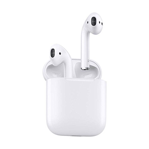 Book Cover Apple MMEF2AM/A AirPods Wireless Bluetooth Headset for iPhones with iOS 10 or Later White - (Renewed)