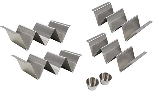 4 Pack Taco Holder Stand Taco Truck Tray Tacos, Oven Safe for Baking Dishwasher and Grill Safe