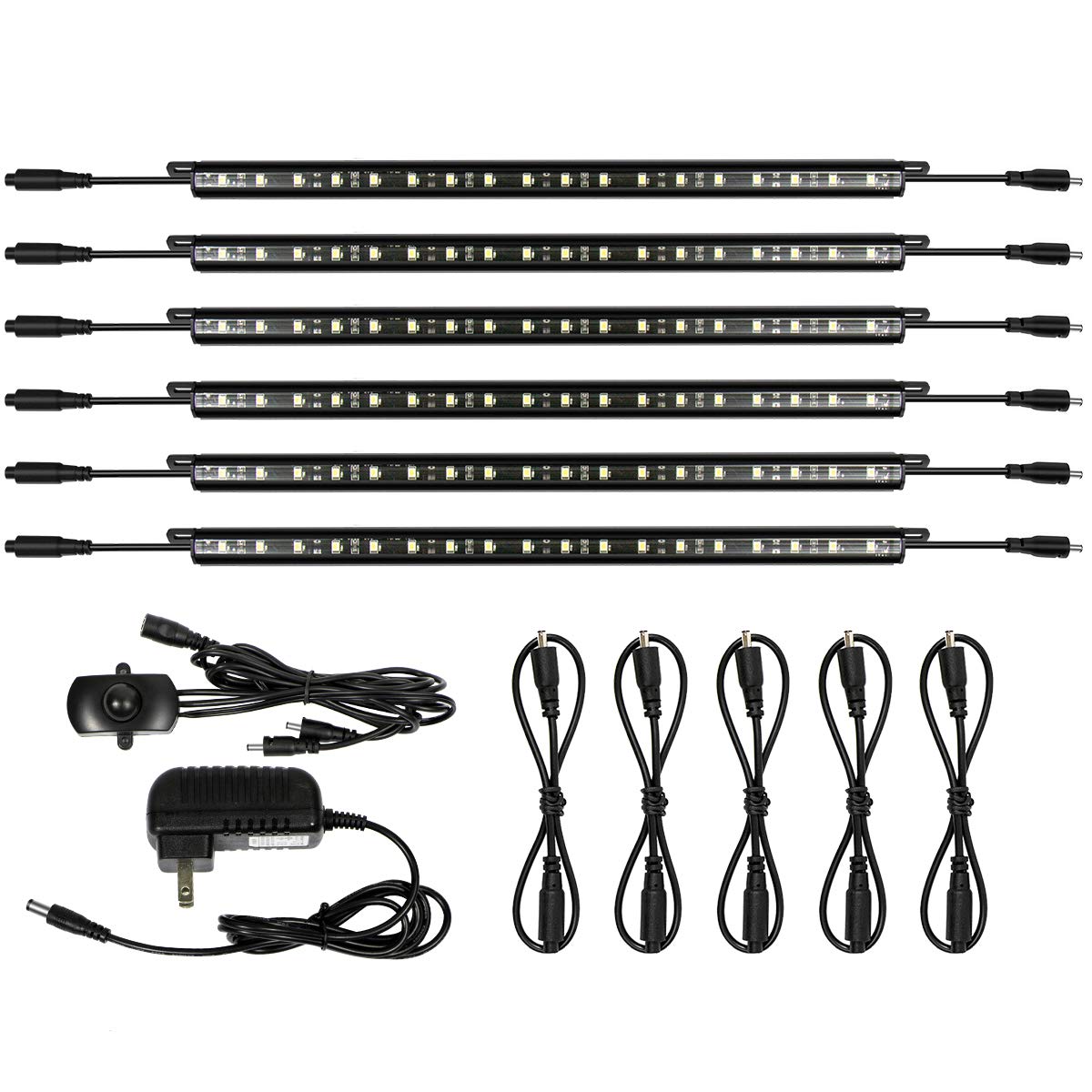 MingDak LED Safe Lighting Kit - Linkable Motion Sensor Activated LED Light Bars for Under Cabinet, Gun Safe, Locker, Closet, Under Counter, Shelf, Showcase,5000K Daylight,6-Pack … Motion Activate(6-Pack)