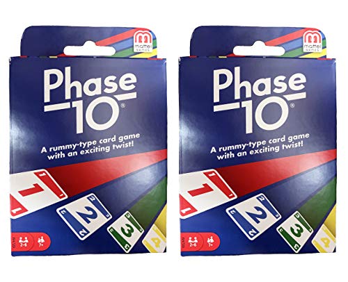 Book Cover Mattel Phase 10 Card Game - 2 Pack