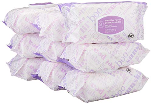 Book Cover Amazon Elements Baby Wipes, Sensitive, 720 Count Flip-Top Packs