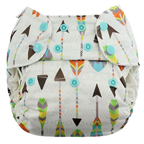 Blueberry One Size Simplex All in One Cloth Diapers, Made in USA (Arrows)