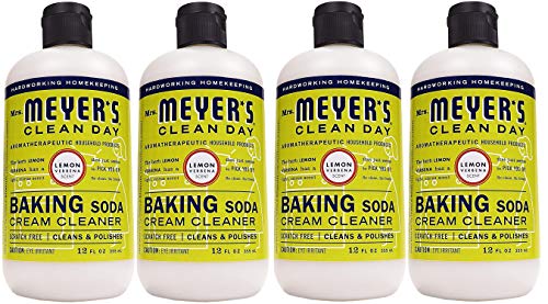 Mrs. Meyer's Baking Soda Cream Cleaner, Lemon Verbena, 12 OZ (Pack - 4,Count,4)