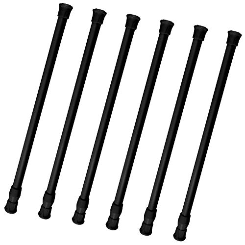 Book Cover GOODUSCN Tension Rods - 6 Pack Cupboard Bars Tensions Rod Curtain Rod Closet Rod 28