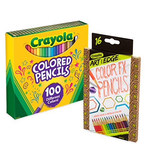 Book Cover Crayola 100 Colored Pencils with 16 Color Fx, Amazon Exclusive, Gift