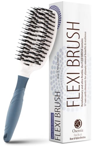 Boar Wet Brush Detangling Brush for Adults and Kids. Travel Detangler Hair Brush for Women with Curly, Thick and Dry Hair