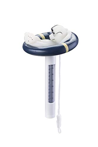 VacFlow Floating Pool Thermometer, Polar Bear with String, for Outdoor/Indoor Pool and Spa, Jacuzzi and Pond
