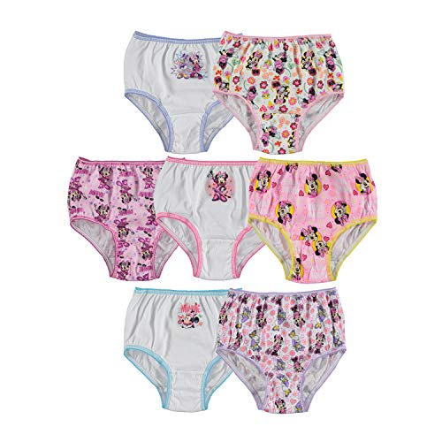 Disney Girls' Toddler Minnie Mouse 3 7 Pack Panties 18 Months, Pink, 18M