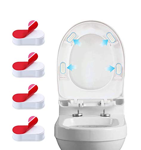 Toilet Seat Bumper Toilet Replacement Bumper Kit with Strong Adhesive Used for Home, Hotel, Hospital by Reachno, 4 Pieces