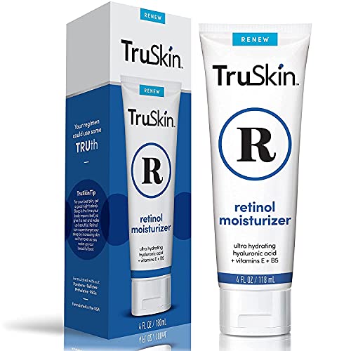 Book Cover TruSkin Retinol Cream Anti-Wrinkle Moisturizer for Face Care and Eye Area with Hyaluronic Acid, Green Tea, 4 fl oz