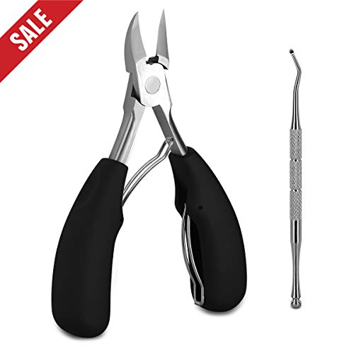 Ingrown Toenail Clippers for Thick Nails Wloomm Upgraded Heavy Duty Stainless Steel Soft Grip Toe Nail Cutters for Faster Nail Clipping