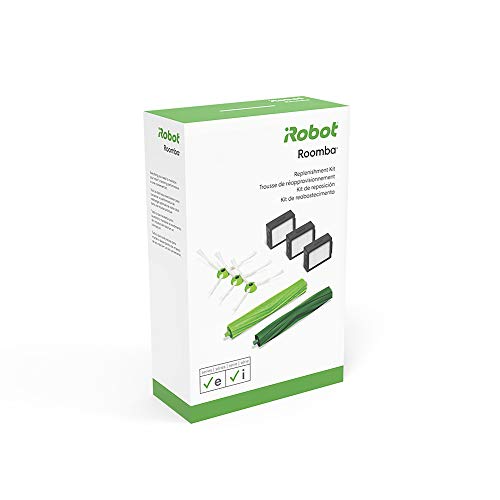 iRobot Authentic Replacement Parts- Roomba e and i Series Replenishment Kit, (3 High-Efficiency Filters, 3 Edge-Sweeping Brushes, and 1 Set of Multi-Surface Rubber Brushes),Green - 4639168