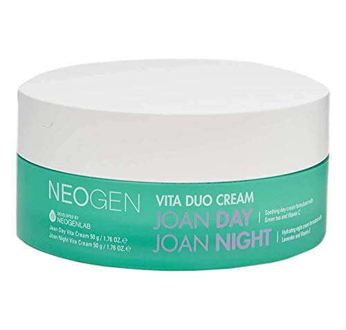 Book Cover NEOGEN x Joan Kim Vita Duo Cream, Joan Day and Night Cream, Korean dual cream, Natural ingredients Green Tea and Vitamin C, 3.52 oz