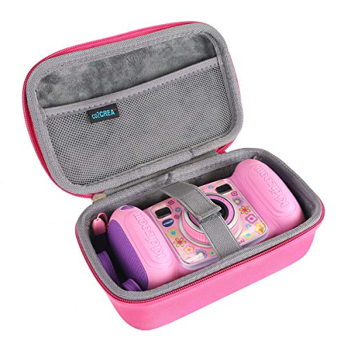 Book Cover co2crea Hard Travel Case Replacement for VTech Kidizoom Duo Selfie Camera (Pink Case)