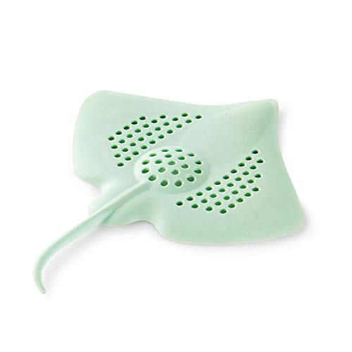 Hongxin Sink Filter,1pc Silica Gel Fish Shape Filter Kitchen Sink Floor Drain Cover Toilet Drain Prevent Blockage (Green, One Size)