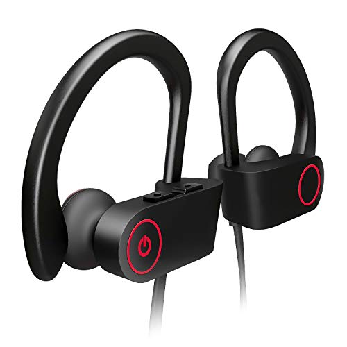 LuxuryVision Bluetooth Wireless Workout Headphones, Noise Cancelling Over Ear Headphones for Running, Work Out, Gym and Crossfit, Waterproof IPX7 Bluetooth Headphones with Microphone and Neck Band