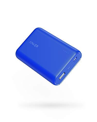 Book Cover Anker PowerCore 10000 Portable Charger, One of The Smallest and Lightest 10000mAh External Battery, Ultra-Compact High-Speed-Charging-Technology Power Bank for iPhone, Samsung Galaxy and More (Blue)