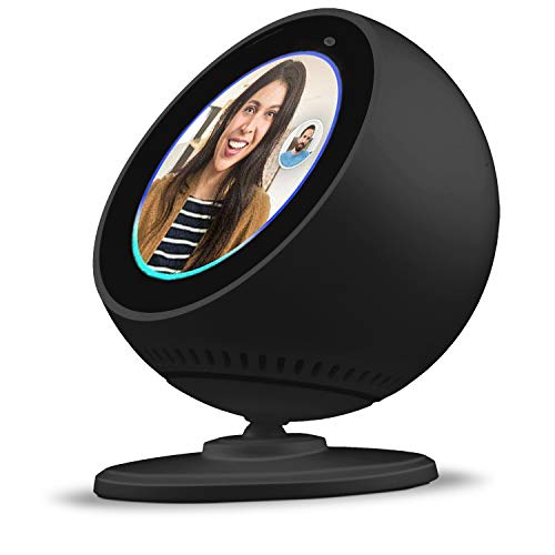 Book Cover BLUERIN Echo Show 5 spot Stand, Adjust echo's face up and Down Multi Viewing Angle Adjustment 360 Rotation Bracket Mount with Magnetic Base for Echo Spot (Black)