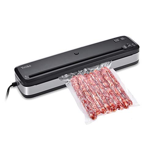 Vacuum Sealer, Ymiko Vacuum Sealer Machine, Portable Vacuum Sealing System for Food Preservation with Dry and Moist Food Modes, Led Indicator Lights