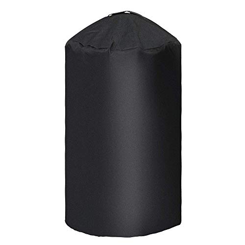 i COVER Round Grill Cover-19.5"(Dia) 32"(Tall) Water Proof Heavy Duty Outdoor Canvas BBQ Grill Cover Dome Smoker Cover for George Foreman Gfo3320 Gfo240 or Similar Size Grills.