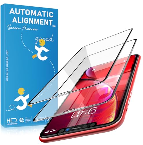TOZO for iPhone XR/iPhone 11 Screen Protector [ 3D Bent Full Frame ] Premium Tempered Glass (2 Pack) 9H Hardness for iPhone XR / 11 6.1 inch with [Easy Installation Tool]
