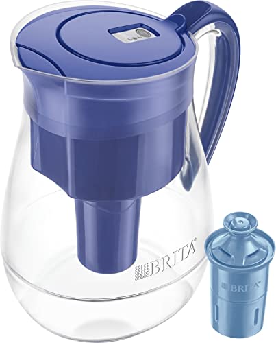 Book Cover Brita Longlast Monterey Water Filter Pitcher, Cloud Limoges, Large 10 Cup, 1 Count
