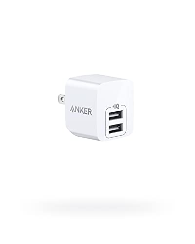 Book Cover Anker USB Charger, Anker PowerPort Mini Dual Port Phone Charger, Super Compact USB Wall Charger 2.4A Output & Foldable Plug for iPhone 11/11 Pro/Max/8/7/X, iPad Pro/Air 2/Mini 4, Samsung and More