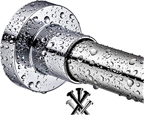 Book Cover BRIOFOX Shower Curtain Rods 42-72 Inches, Rust Free + Non-Fall Down, 304 Stainless Steel, Super Large Non-Slip Plate Spring Shower Rod, Use in Bathroom, Kitchen, Home, Never Collapse, No Drilling