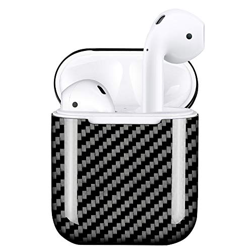 MONOCARBON Carbon Fiber Cover for AirPods 1 Charging Slim Carbon Fibre Cover Case for Apple Air Pods 1 Earbuds Cover