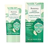 Aveeno Clear Complexion Pure Matte Peel Off Face Mask with Alpha Hydroxy Acids Soy & Pomegranate for Clearer-Looking Skin Non-Comedogenic Paraben- & Phthalate-Free 2.0 oz