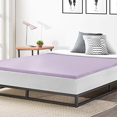 Book Cover Best Price Mattress 1.5 Inch Ventilated Memory Foam Mattress Topper, Soothing Lavender Infusion, CertiPUR-US Certified, Twin
