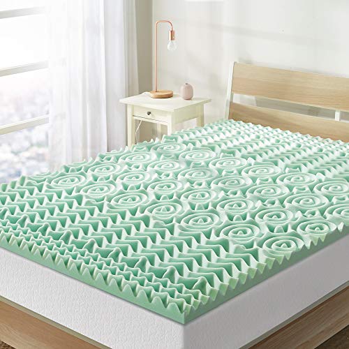 Book Cover Best Price Mattress 1.5 Inch 5-Zone Memory Foam Topper, Mattress Pad with Calming Aloe Vera Infusion, CertiPUR-US Certified, Twin XL
