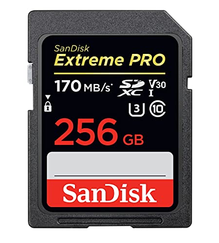 Book Cover SanDisk 256GB Extreme PRO SDXC UHS-I Card - C10, U3, V30, 4K UHD, SD Card - SDSDXXY-256G-GN4IN